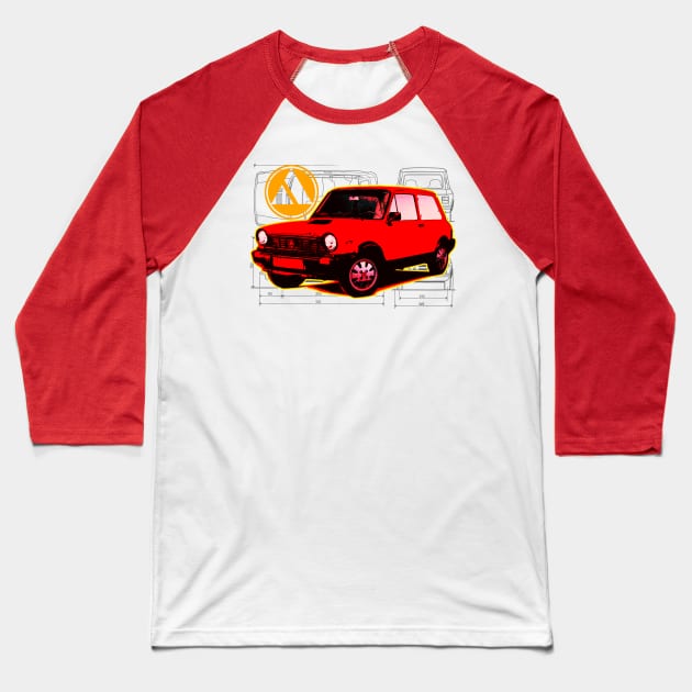 AUTOBIANCHI A112 - advert Baseball T-Shirt by Throwback Motors